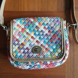 Colorful Woven Mini Crossbody Bag